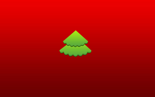 Thiệp Giáng sinh - Giáng sinh Green Tree trên nền đỏ trong Adobe Photoshop CS6
