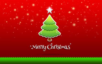 Thiệp Giáng Sinh - Giáng Sinh Green Tree Trên Nền Đỏ Trong Adobe Photoshop Cs6 Phần 1