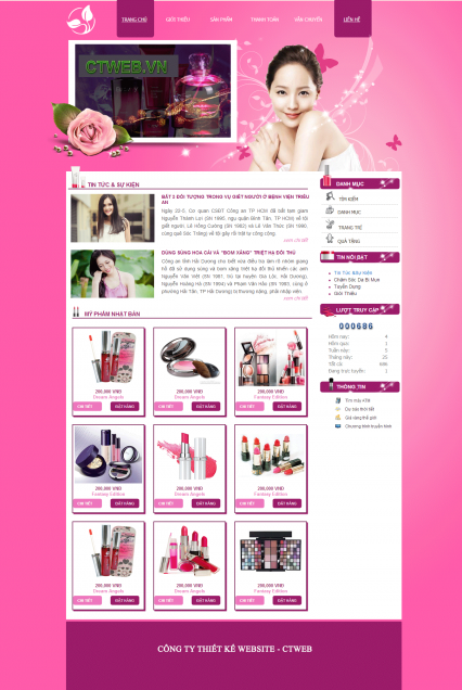 Thiết Kế Website Chuẩn Seo - Website Shop Mỹ Phẩm