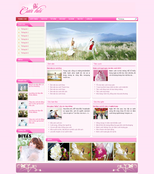 thiet ke website cuoi hoi