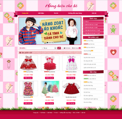 Thiết Kế Website Chuẩn Seo - Website Shop Quần Áo Trẻ Em